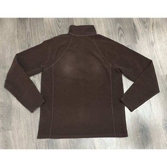LL Bean 1/4 Quarter Zip Brown Fleece Pullover Mens Small Regular Lightweight - Picture 6 of 6